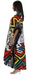 African Mask Kaftan Dress Multicolor | Cultural Print Caftan