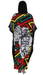 African Mask Kaftan Dress Multicolor | Cultural Print Caftan