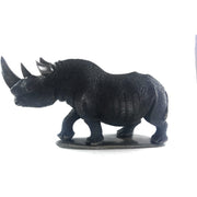 African Rhino Sculpture – Hand Carved Shona Serpentine Art
