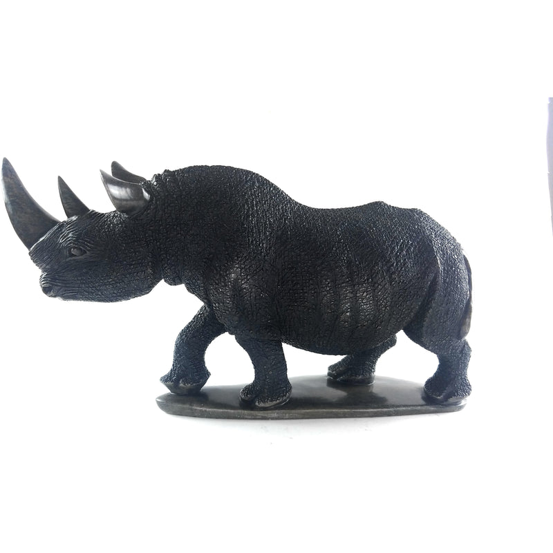 African Rhino Sculpture – Hand Carved Shona Serpentine Art