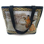 Handmade African Safari Giraffe Tote Bag