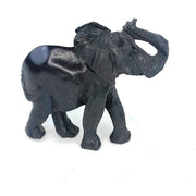 African Stone Elephant Black Serpentine 4”