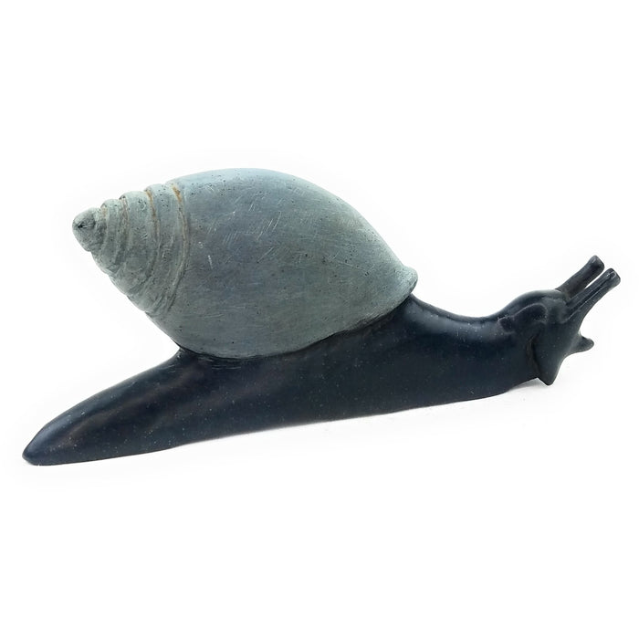African Stone Snail Sculpture | Hand-Carved Shona Art Zimbabwe