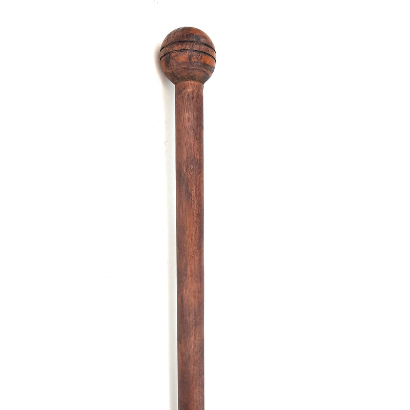 African Walking Stick with Ball Handle | Hand Carved Ironwood Cane