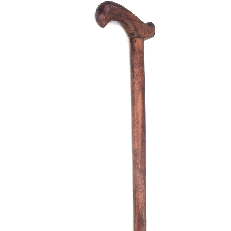 African Walking Stick with Derby Handle | Handmade Ironwood Cane