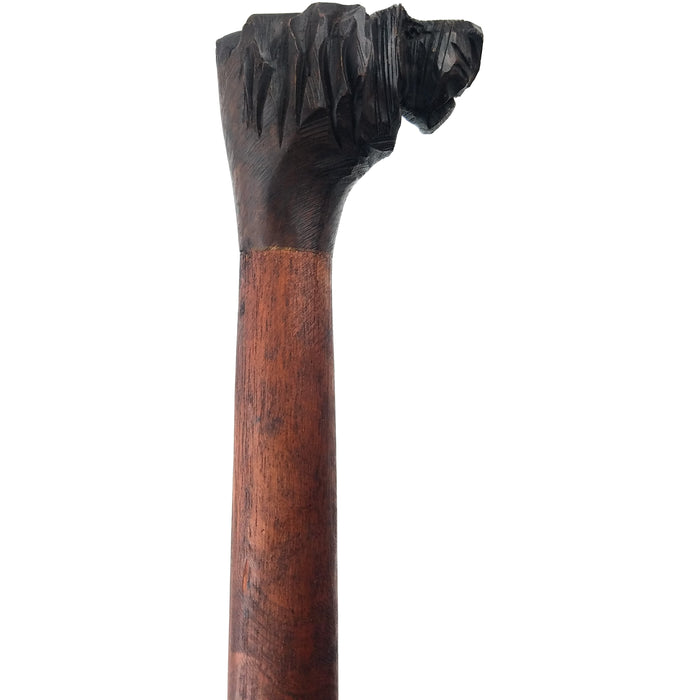 African Walking Stick with Lion Head Handle – Hand Carved in Zimbabwe