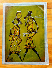 African Warrior Bride Painting | Cultural Canvas Art