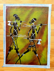 African Warriors Painting | Cultural Canvas Wall Art