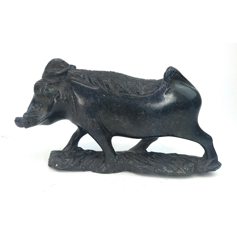 African Warthog Sculpture | Hand-Carved Shona Stone Zimbabwe