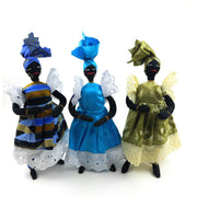 African Woman Doll Handmade in Senegal – Large | Authentic African Fabric Clothing