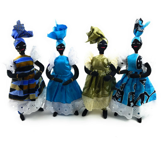 African Woman Doll Handmade in Senegal – Large | Authentic African Fabric Clothing