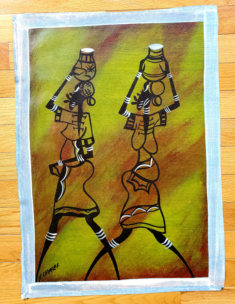 African Women Minimalist Painting | Canvas Wall Art