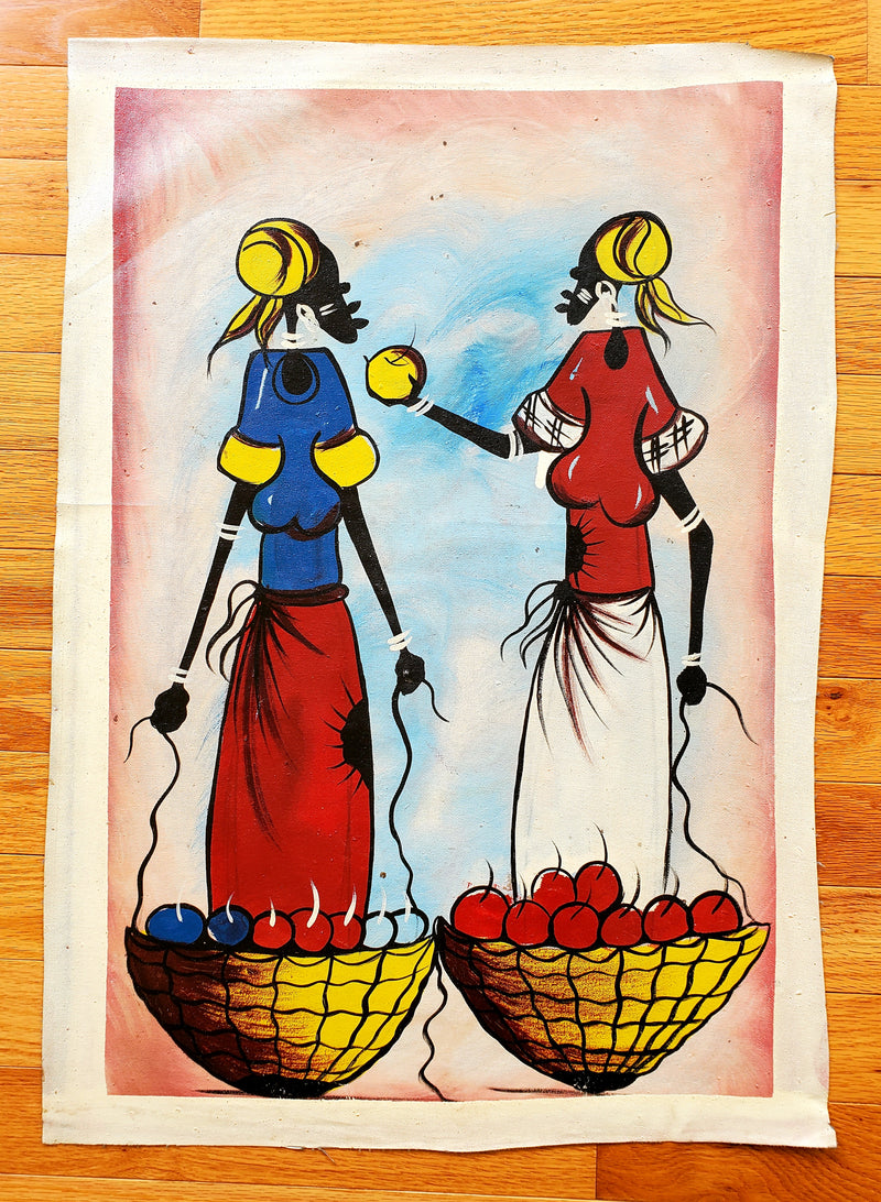 African Women Sharing Painting | Cultural Canvas Art