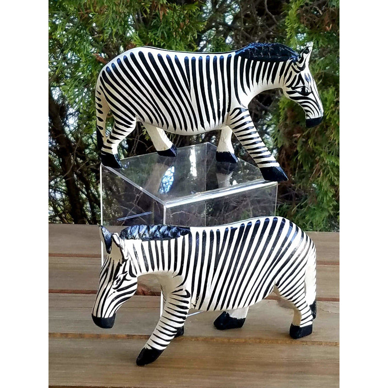 Hand-Carved African Wooden Zebra Sculpture – Maasai Art from Kenya