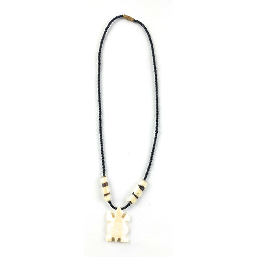Afrocentric Bone & Bead Choker with Turtle Pendant – Handmade by Maasai Artisans in Kenya