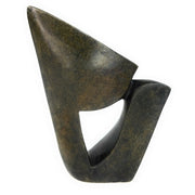 Angular Abstract Plant Sculpture – Shona Stone Art from Zimbabwe