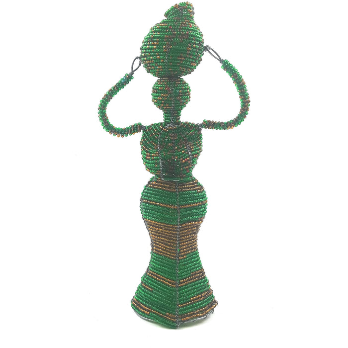Handmade Beaded Working Mother and Baby Sculpture – Fair Trade Art from Zimbabwe