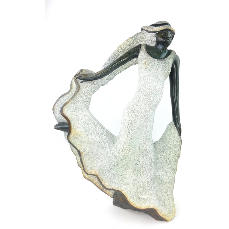 Beautiful Dancing Woman – Hand Carved Shona Springstone Sculpture