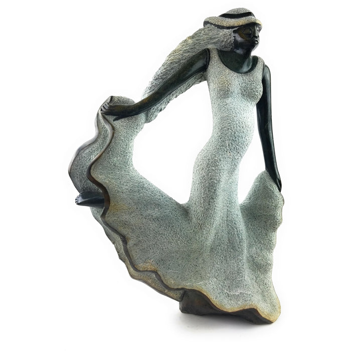 Beautiful Dancing Woman – Hand Carved Shona Springstone Sculpture