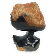 Beautiful Woman Bust – Hand Carved Shona Black Serpentine Art