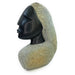 Beautiful Woman Bust – Hand Carved Shona Black Springstone Sculpture