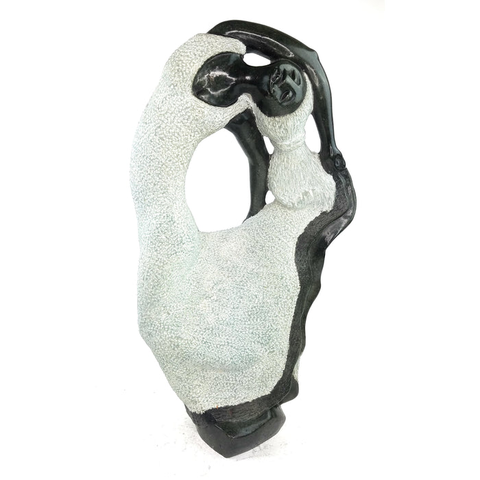 Beautiful Woman Dancing Sculpture – Shona Springstone Art Hand Carved in Zimbabwe