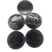 Big Five Safari Animal Ebony Wood Coaster Set – Hand Carved in Zimbabwe