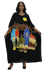 Black African Musicians Kaftan Dress