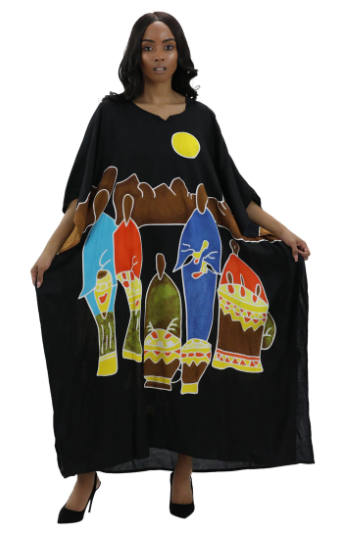 Black African Musicians Kaftan Dress