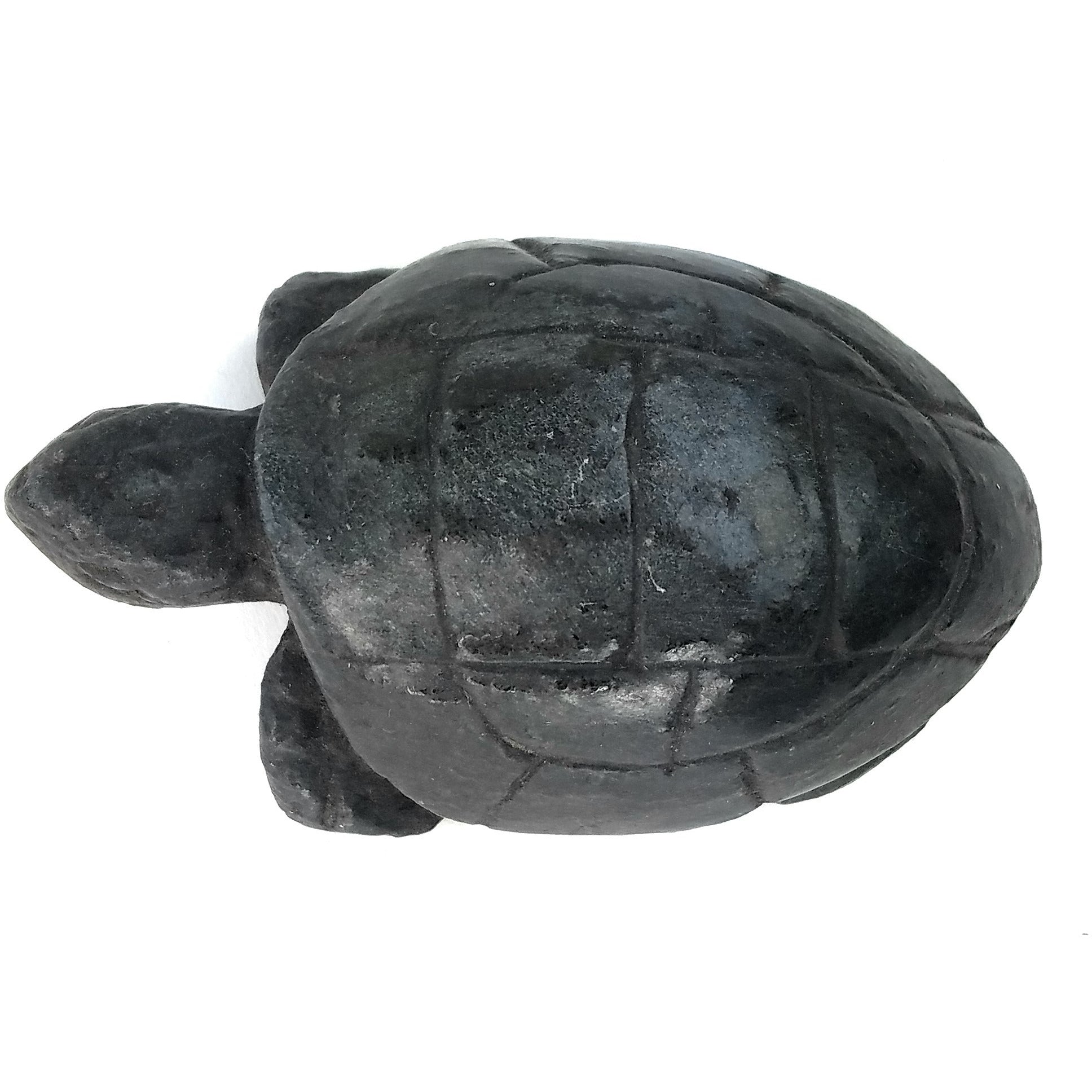 Black African Stone Turtle Rounded Shell | Hand Carved Art — A Taste Of ...