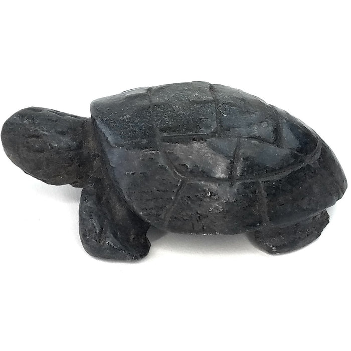 Black African Stone Turtle – Rounded Shell | Hand Carved in Zimbabwe