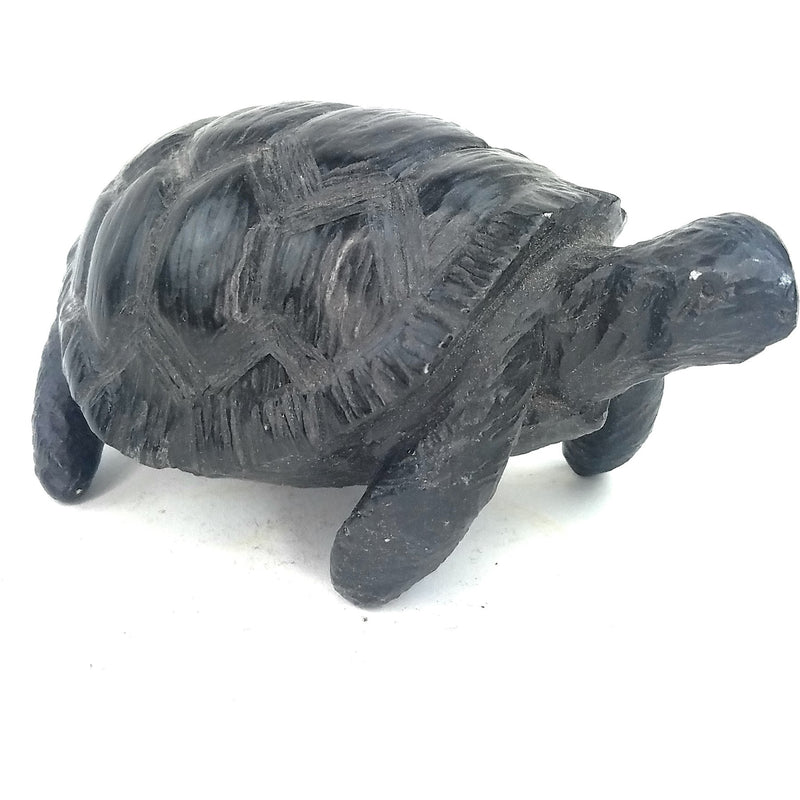 Black African Stone Turtle – Textured Shell | Hand Carved in Zimbabwe