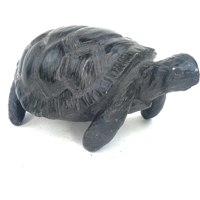 Black African Stone Turtle – Textured Shell | Hand Carved in Zimbabwe