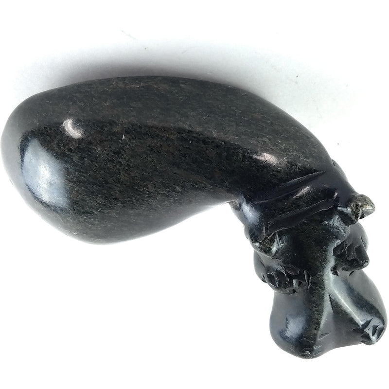 Black Hippo Sculpture | African Stone Art