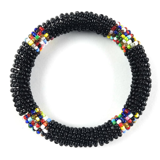 Black Maasai Bead Bracelet – Handmade African Jewelry