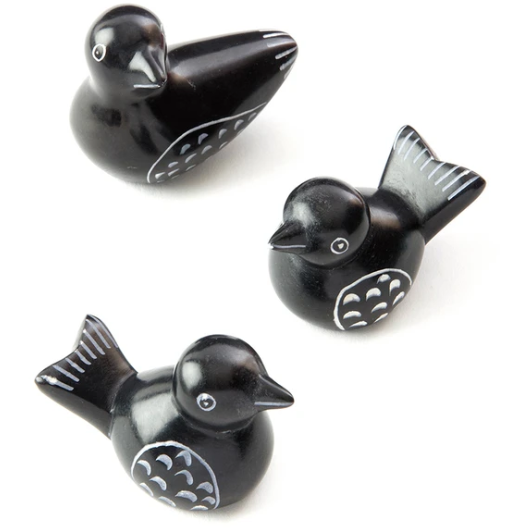 Miniature Soapstone Bird Figurine – Hand Carved in Kenya