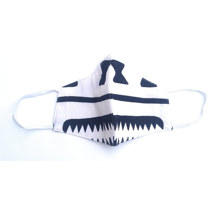Black & White African Print Face Mask | Reversible Cotton Mask