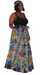 Black & White Ankara Maxi Skirt + Scarf | African Print Skirt