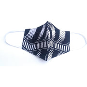 Black & White Dot Pattern African Print Face Mask – Reversible & Breathable