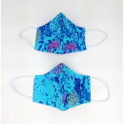 Blue African Print Face Mask | Reversible Cotton Face Covering