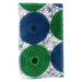 Blue & Green African Headwrap | Ankara Circle Print