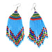 Blue Maasai Fringe Beaded Earrings – Fair Trade African Jewelry