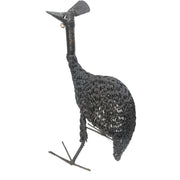 Braid Detail Recycled Metal Guinea Fowl Sculpture – Handmade in Zimbabwe