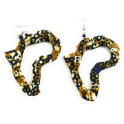 Brown & Black African Kitenge Earrings | Fabric Jewelry