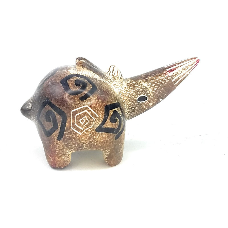 Miniature Soapstone Rhino Figurine – Handmade in Kenya
