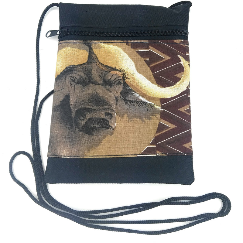 African Buffalo Safari Passport Bag