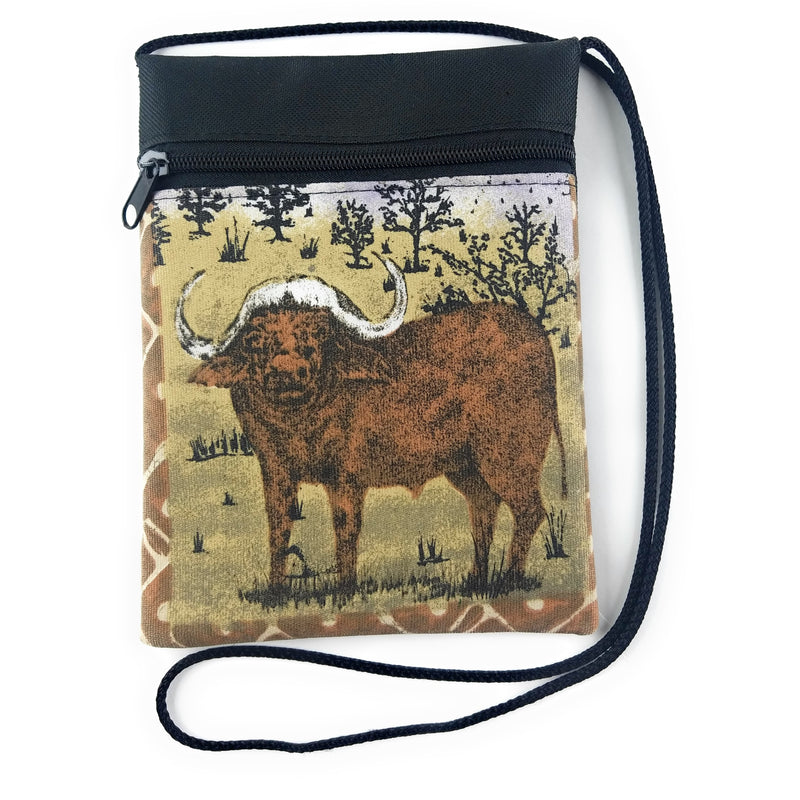 Buffalo Safari Passport Bag – Handmade African Travel Accessory