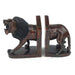Charging Male Lion Bookends – Shona Stone Art from Zimbabwe