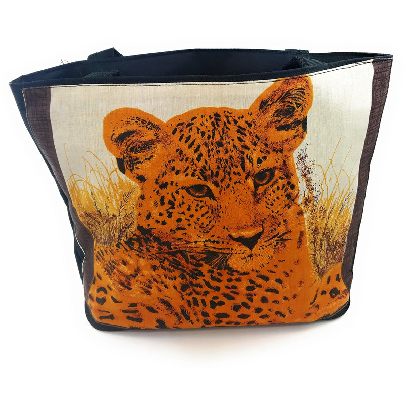 Handmade African Cheetah Tote Bag