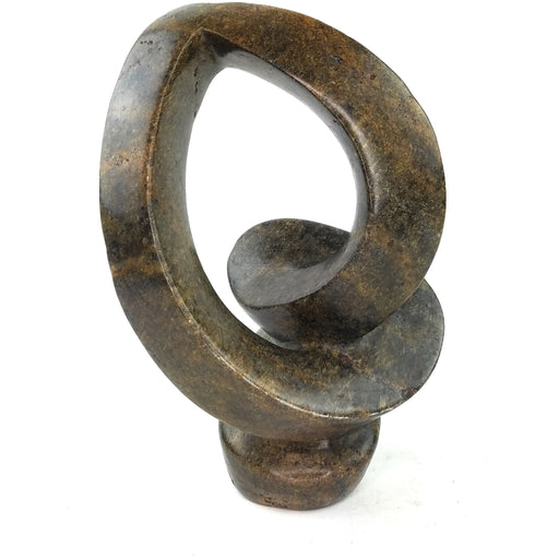 Circular Abstract Plant Sculpture – Shona Stone Art from Zimbabwe